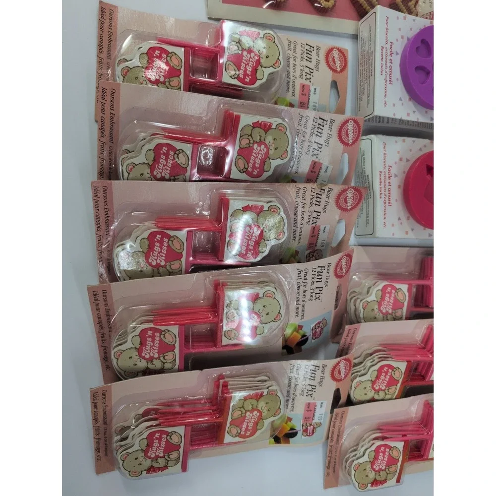 VTG NEW LOT30🩷Wilton Hearts Valentines Cookie Stamp Decor Stencil Cottage Baker